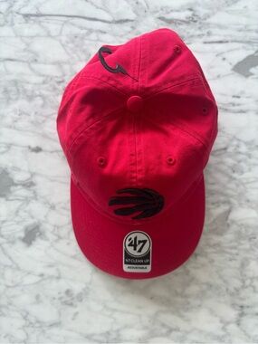 '47 Red Raptors Baseball Cap with Black Embroidered Logo
